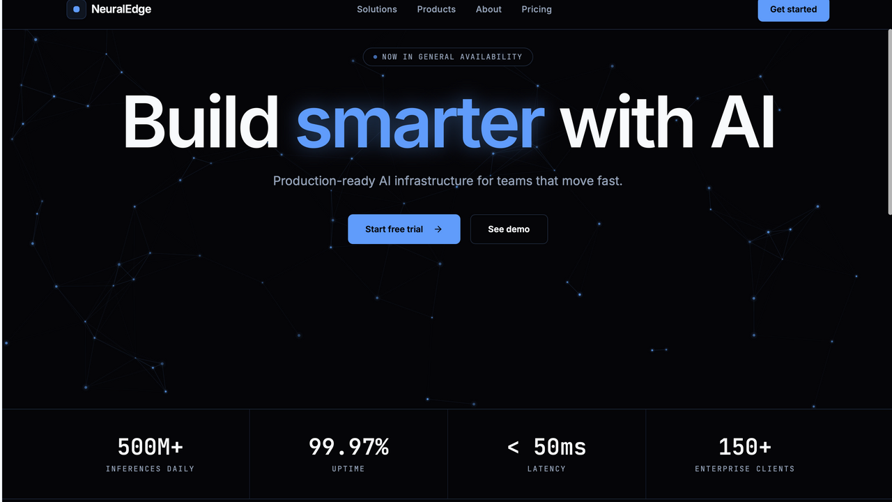 NeuralEdge  template preview