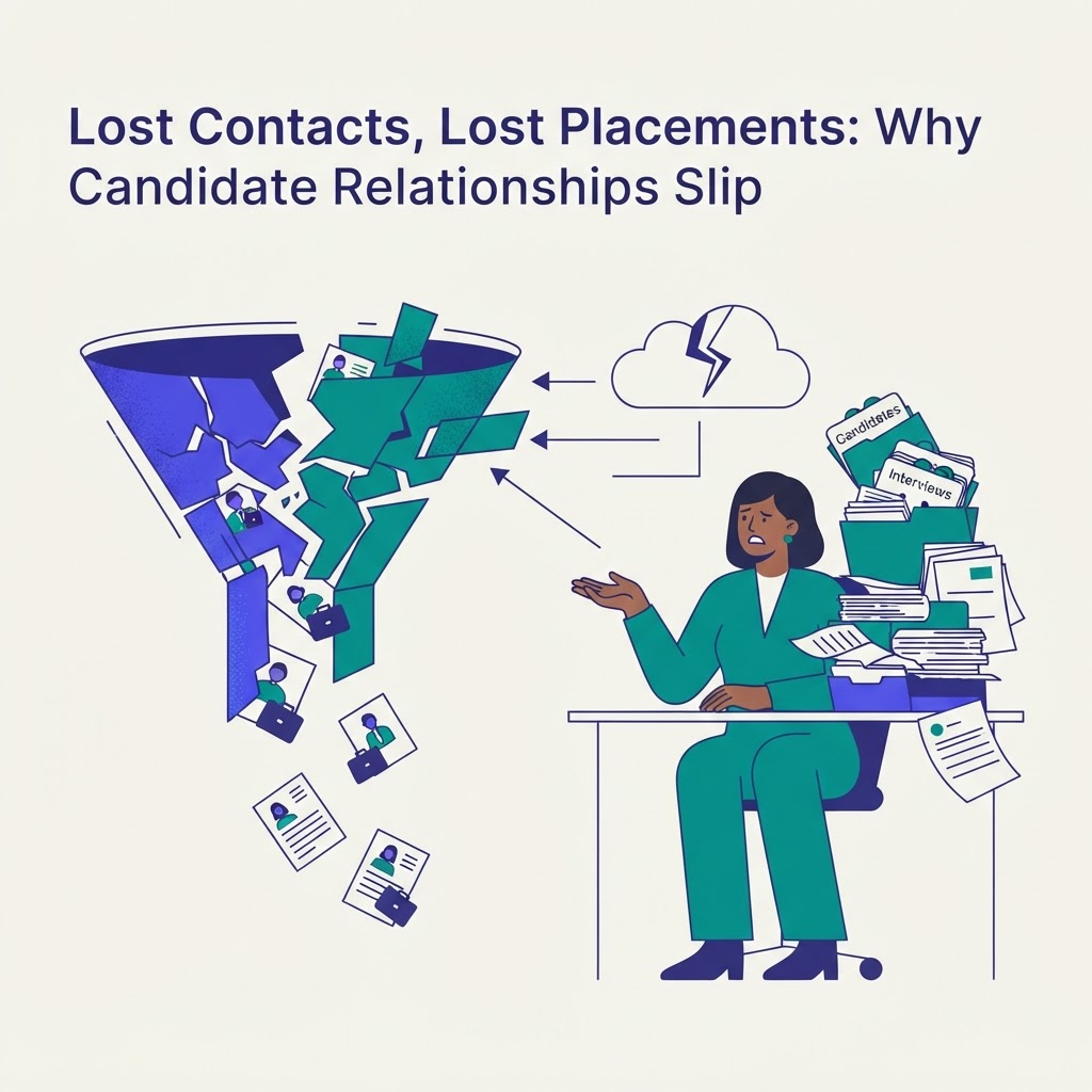 Lost Contacts, Lost Placements: Why Candidate Relationships Slip Through the Cracks Without a CRM