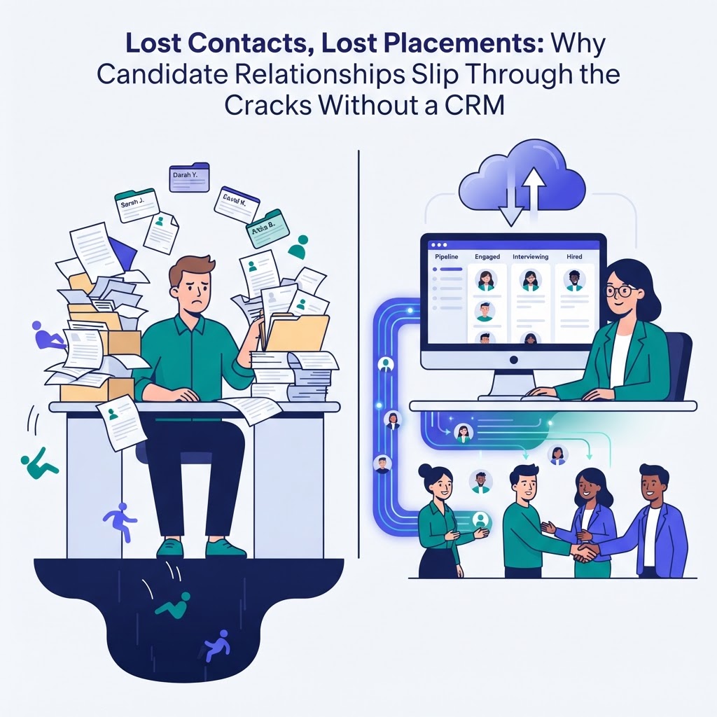 Lost Contacts, Lost Placements: Why Candidate Relationships Slip Through the Cracks Without a CRM