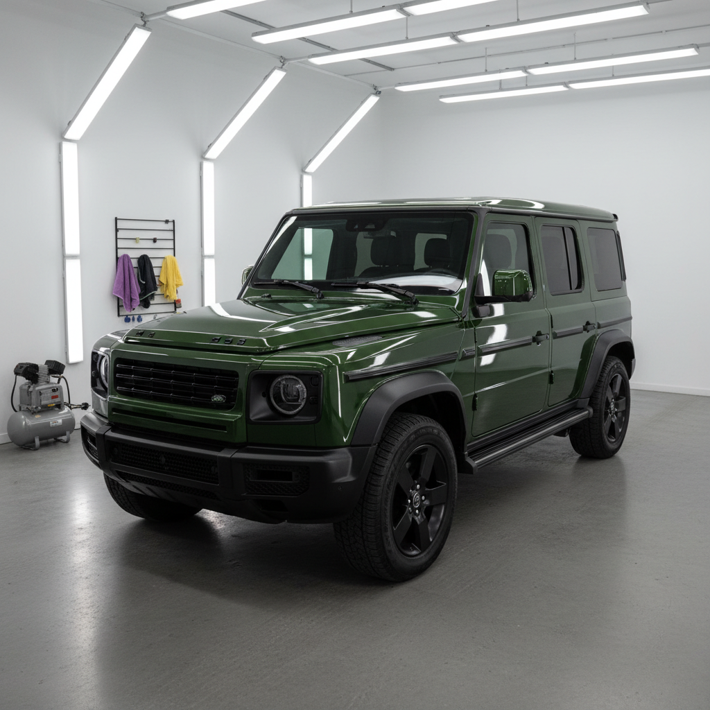 Land Rover Defender 110 after detailing