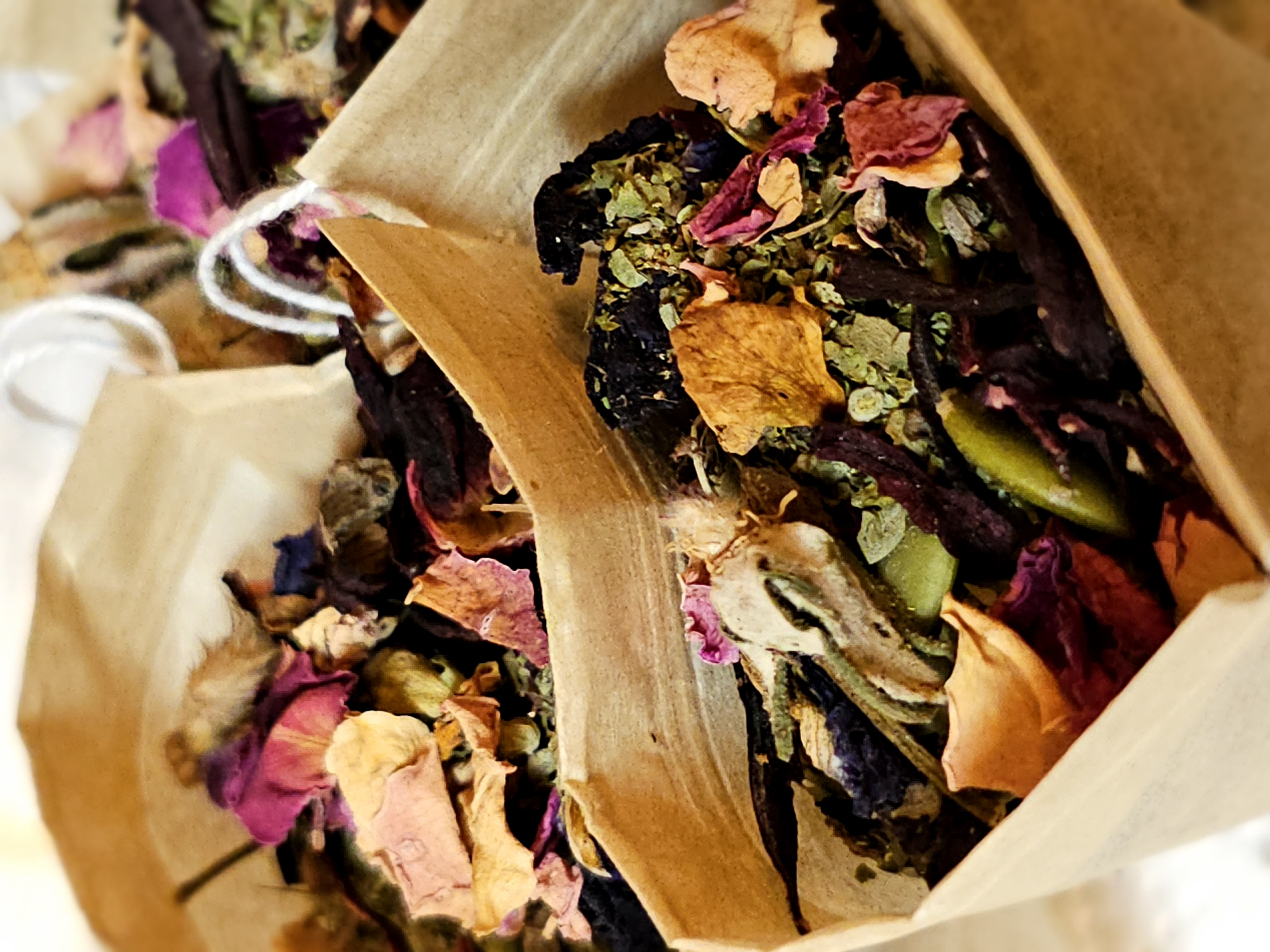 Handcrafted herbal blend pouches
