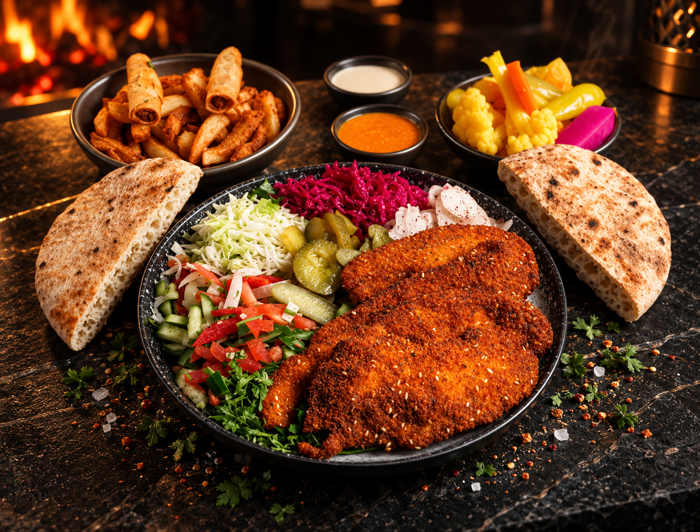 שניצל בצלחת