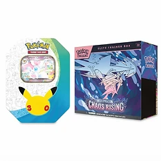 30th Celebrations Sylveon Tin & Chaos Rising ETB Combo