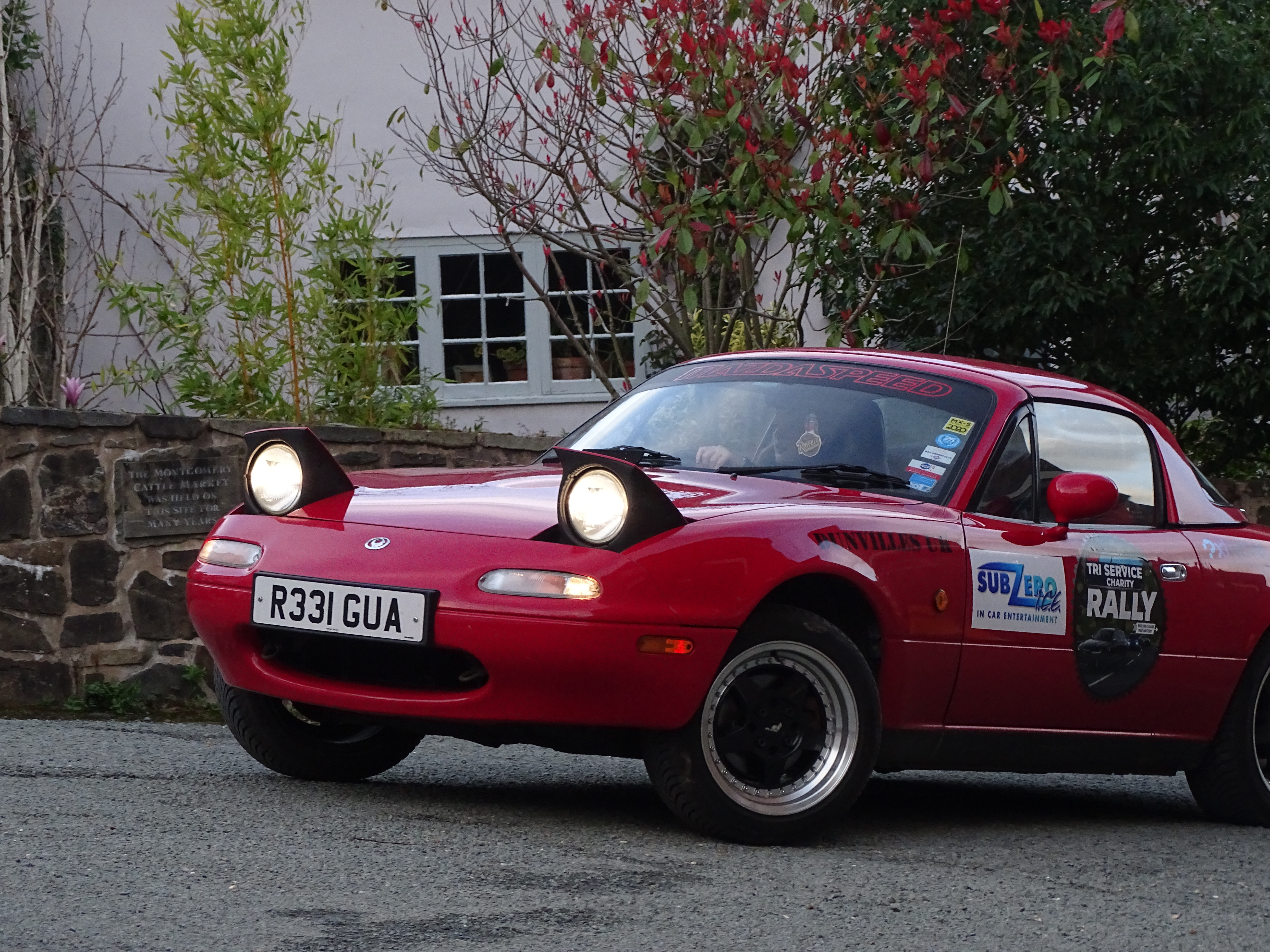 Rally event car close-up