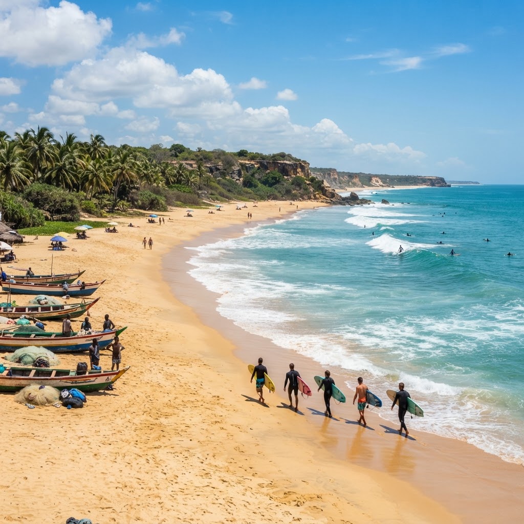 Surf & Praia em Cabo Ledo