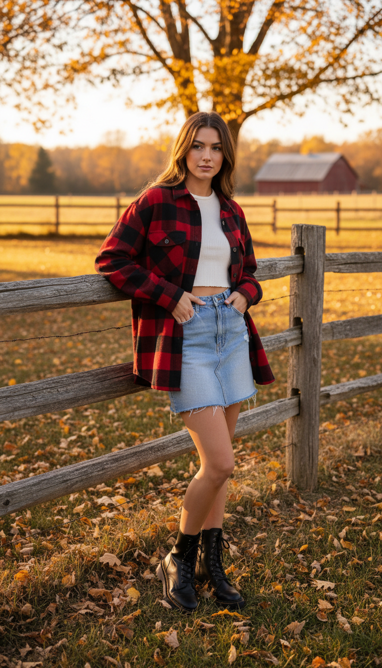 Flannel & Combat Boots
