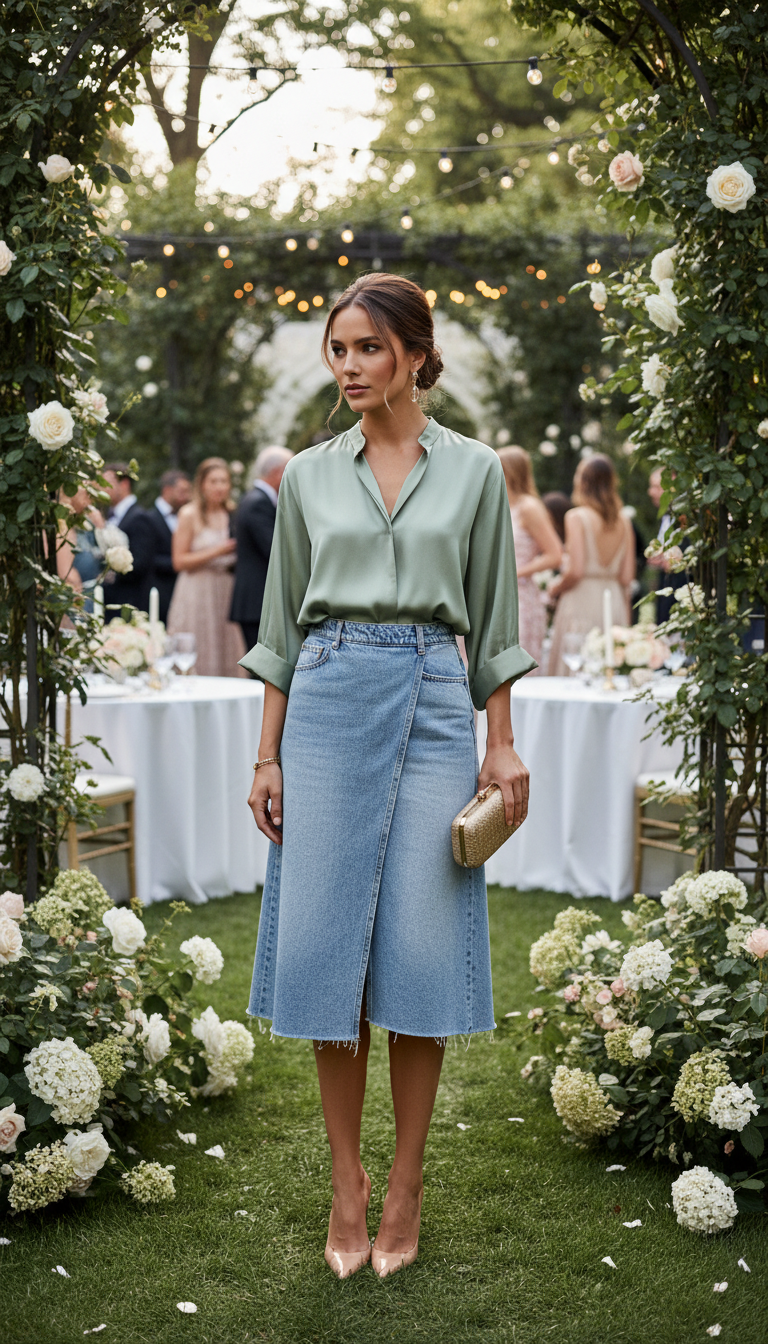 Satin Blouse Garden Party