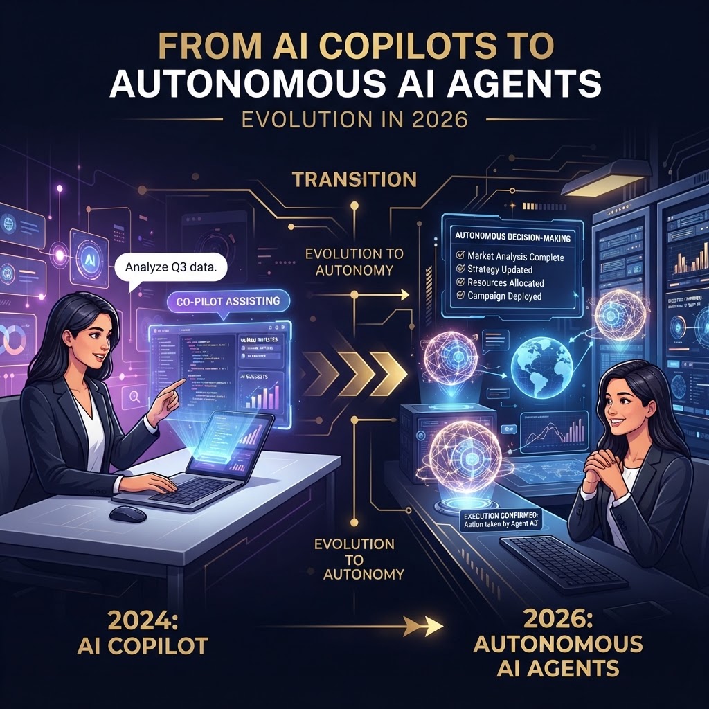 From Copilots to Autonomous Agents: The 2026 AI Shift Every Business Should Understand