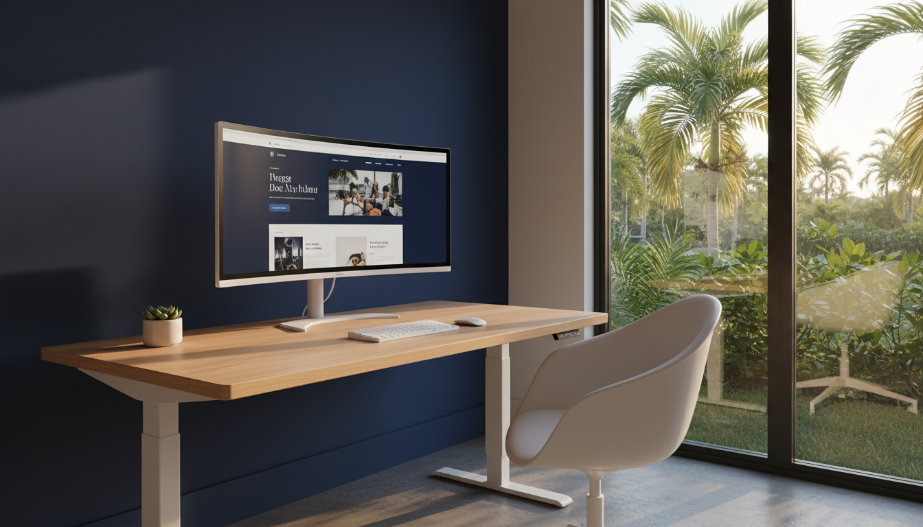 Modern Florida home office workspace