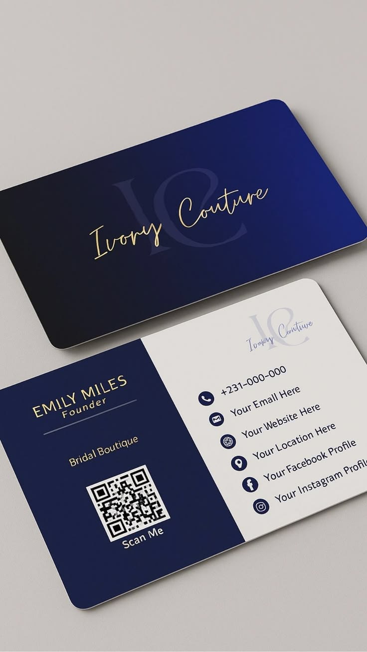 Ivory Couture — Business Card Design