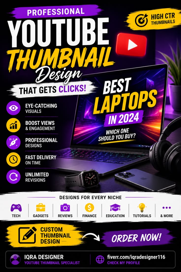 YouTube Thumbnail Design β Service Promo