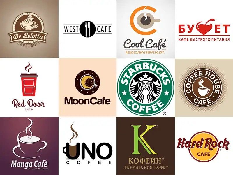 CafΓ© Logo Concepts β 12-Logo Grid