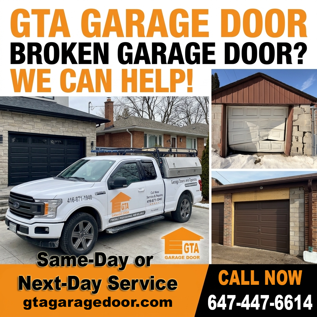 From repairs to replacements — GTA Garage Door service you can trust