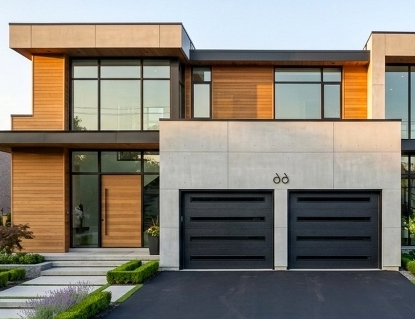Flush garage doors
