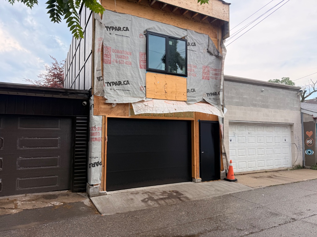 Modern Black Door Install — Dovercourt & Queen, Toronto