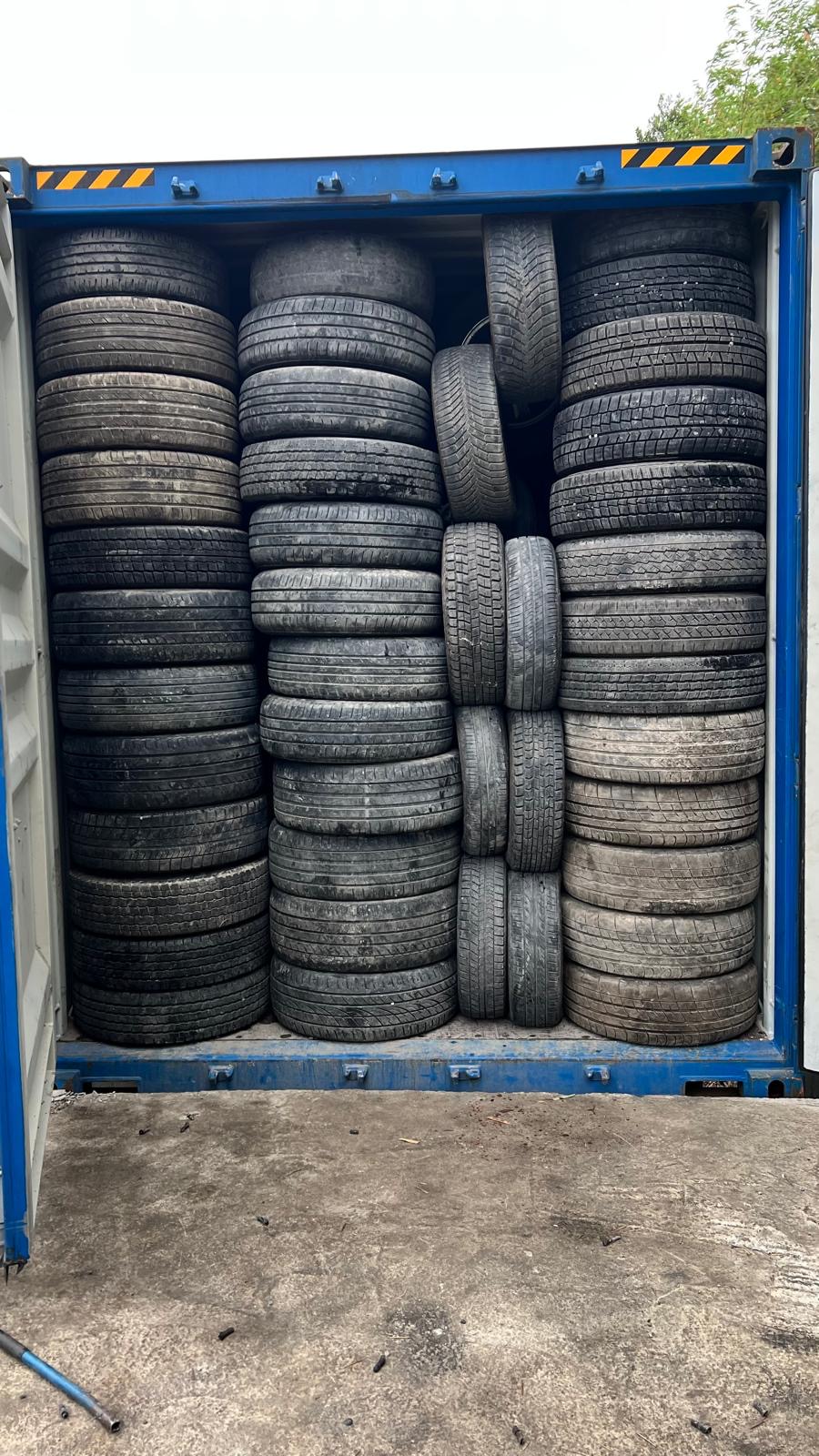Fresh new tyres — container ready, Geestone brand