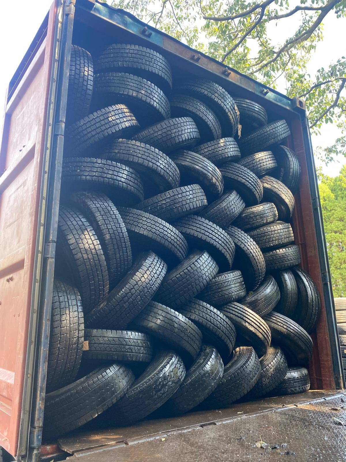 UAE delivery — tyre container in Dubai