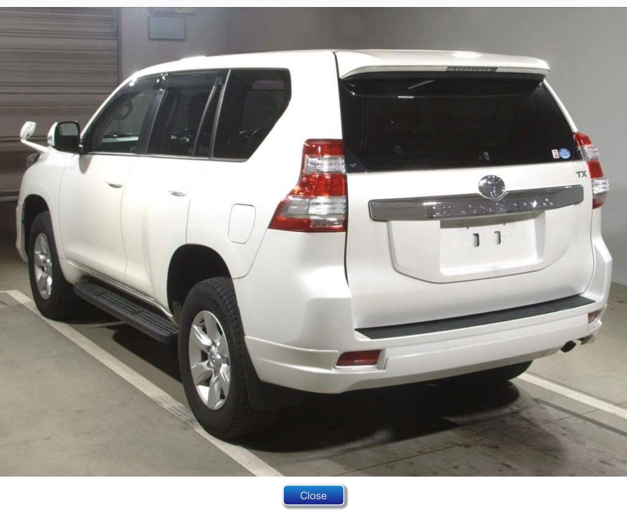 Toyota Prado — rear auction inspection