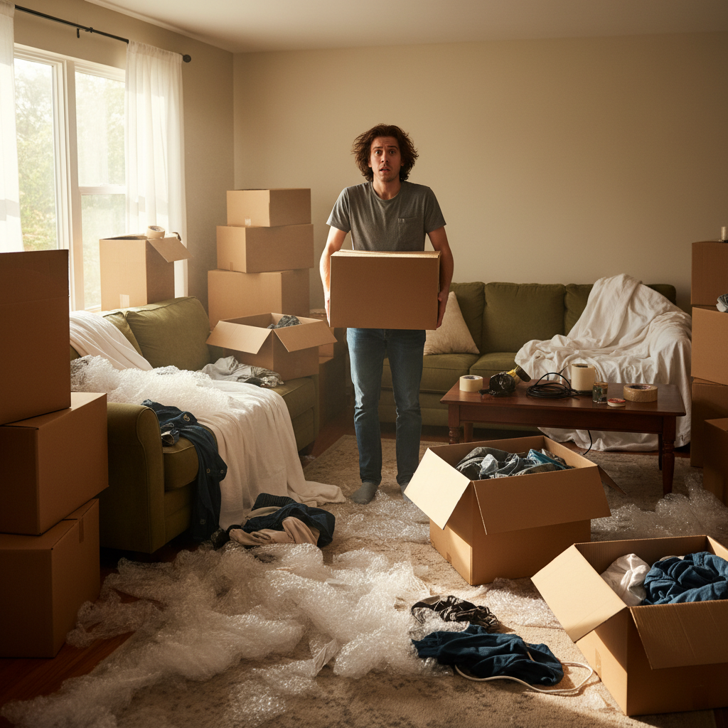 Chaos after moving day
