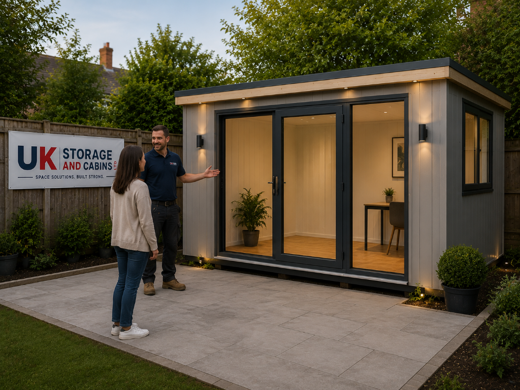 ⭐⭐⭐⭐⭐ Modern Grey Garden Office — Knutsford