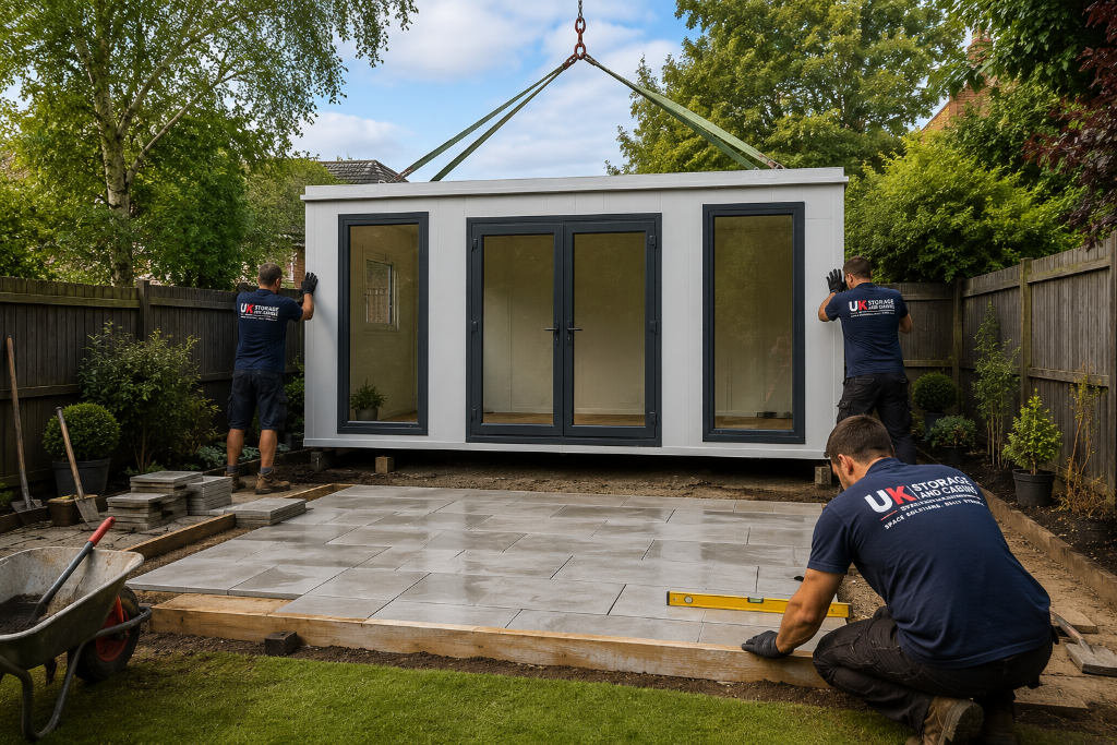 Garden Office Crane Installation — Bramhall