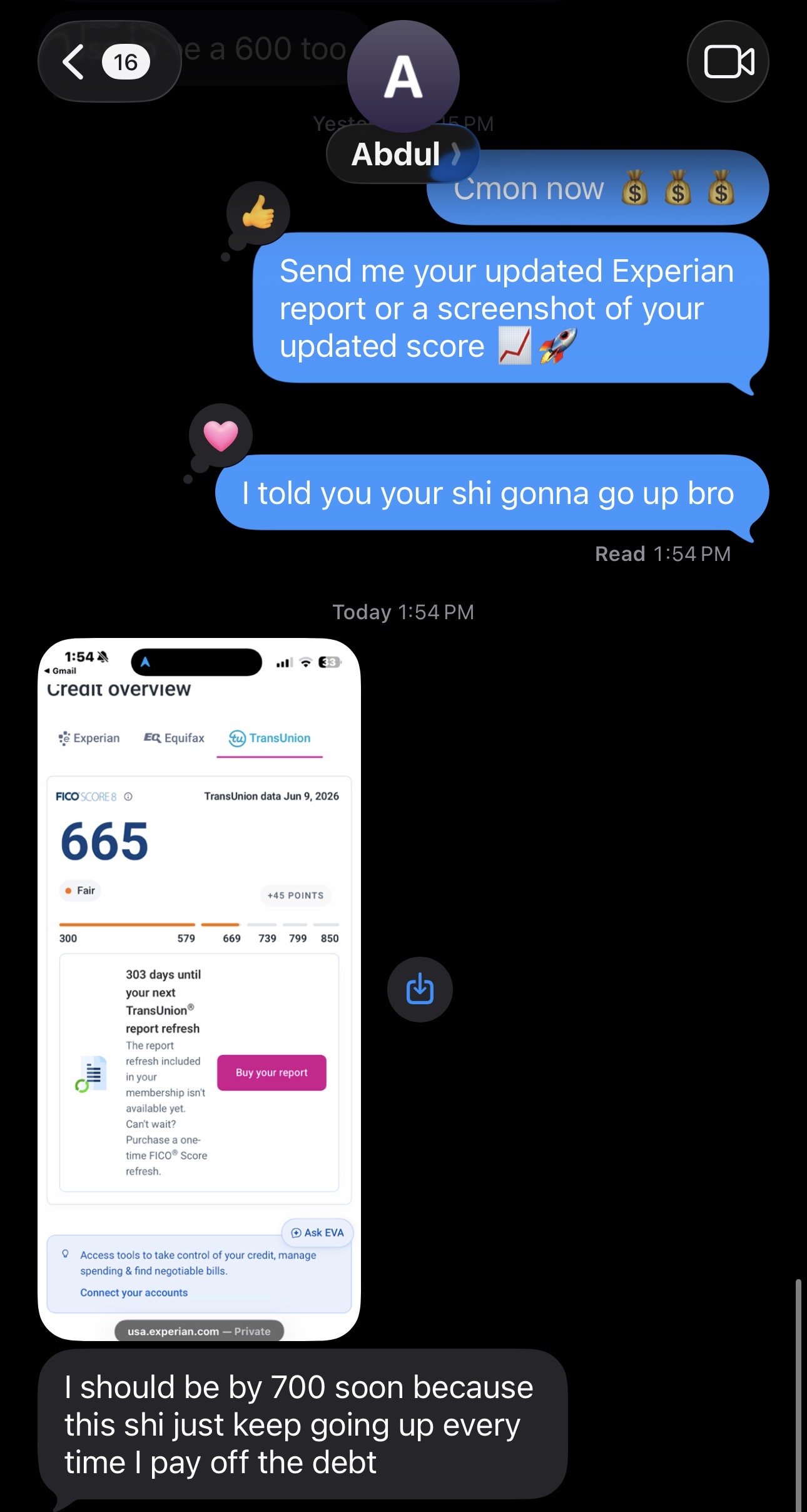 Abdul credit results