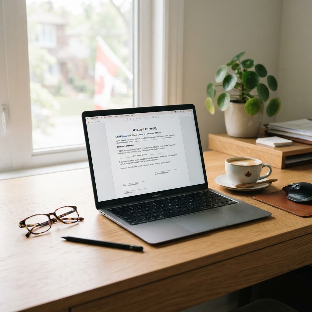 Commissioning an Affidavit of Income Online in Ontario
