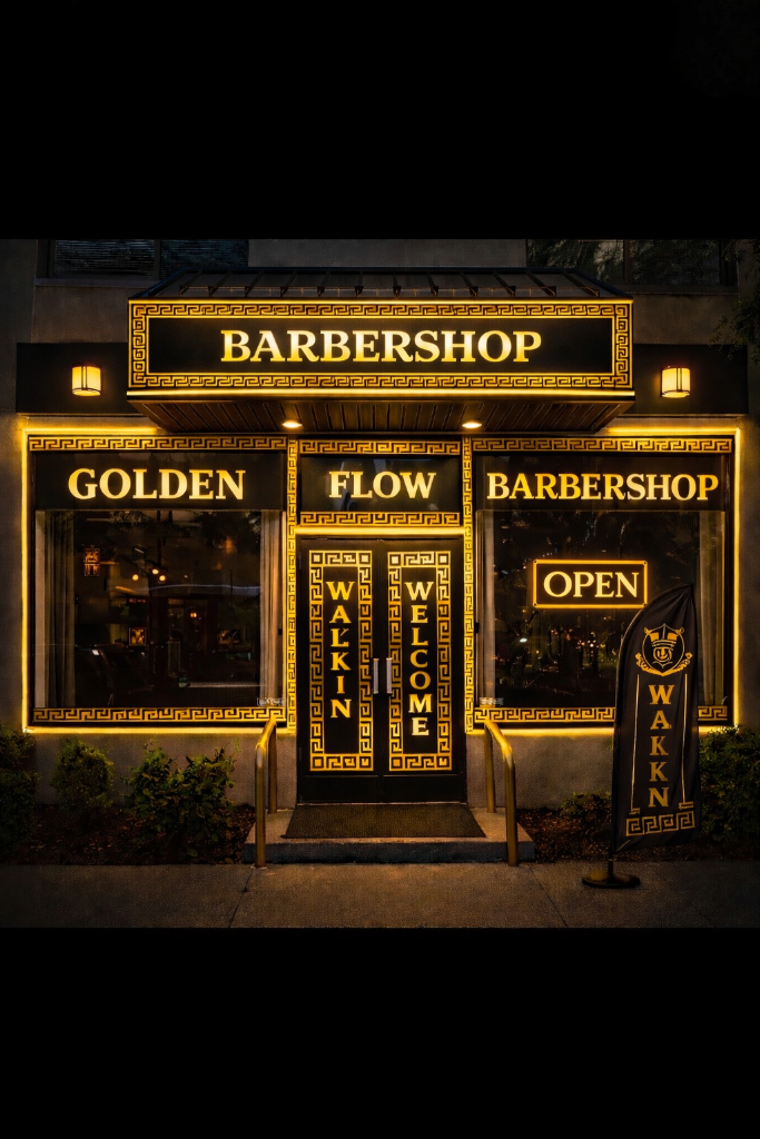 Golden Flow Barbershop storefront