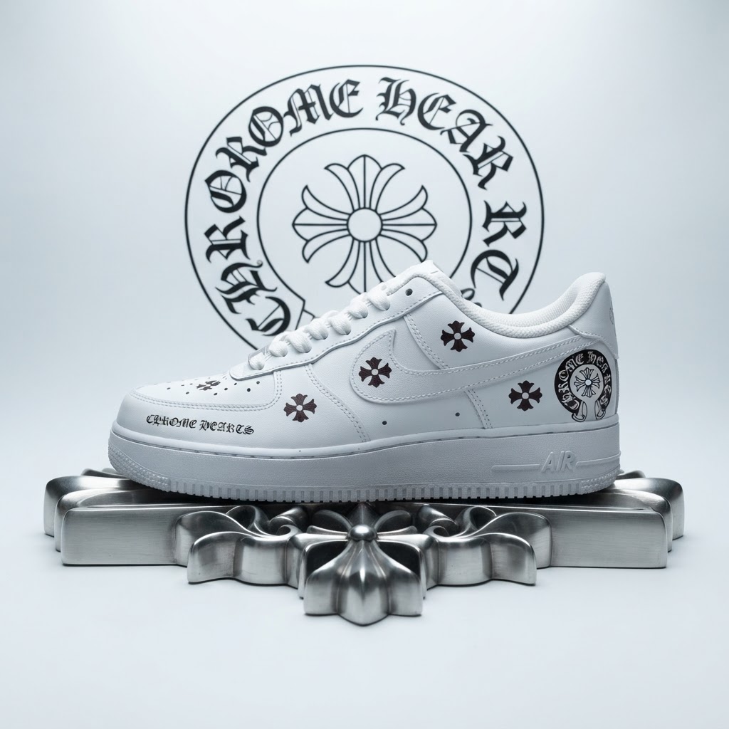 PAINTED CHROME HEARTS AF1