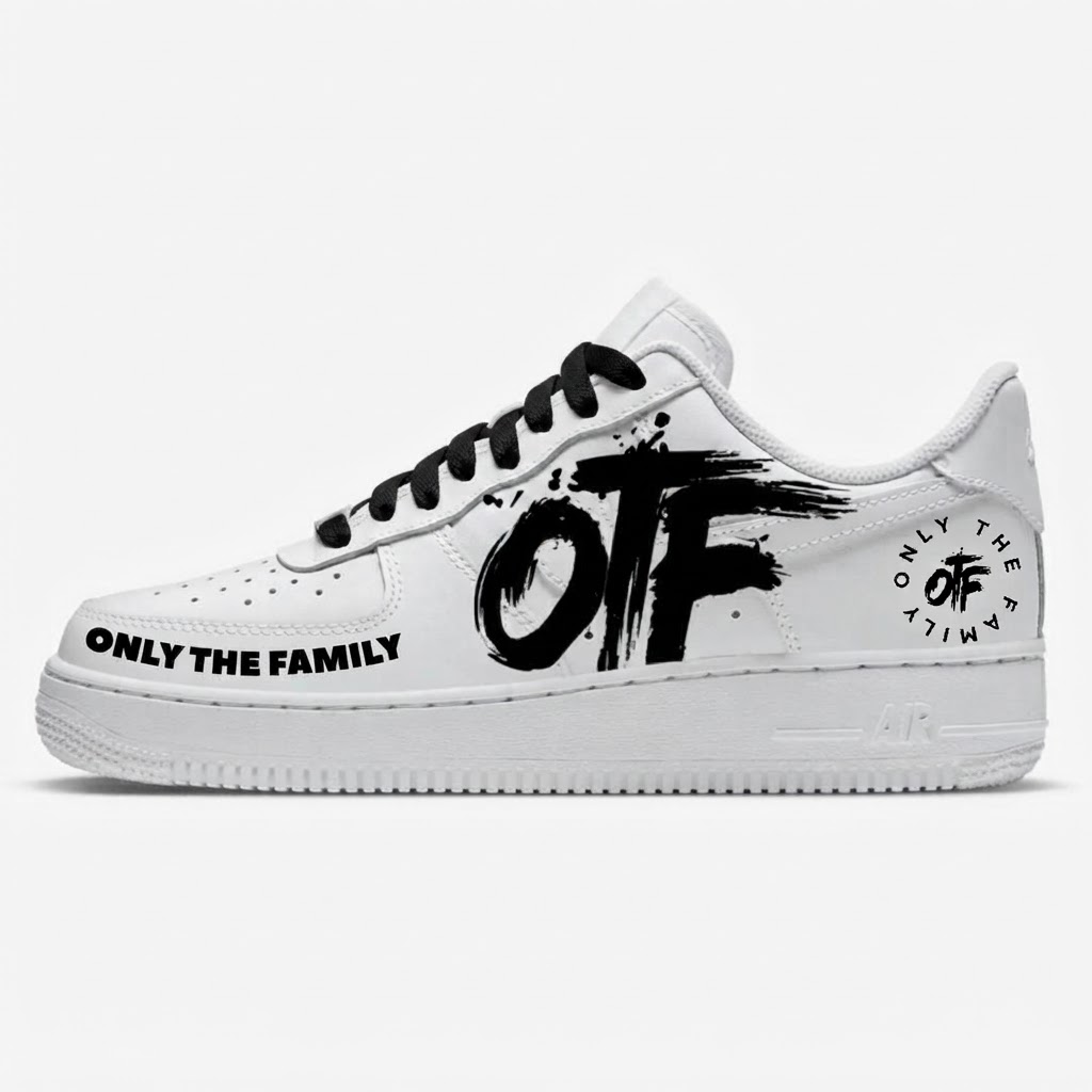 Custom painted Nike AF1 after transformation