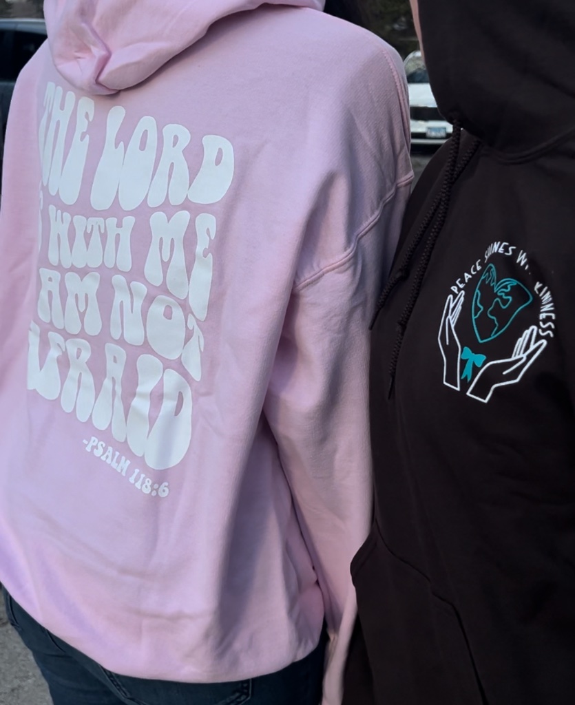 "The Lord Is With Me" Hoodie — Pink