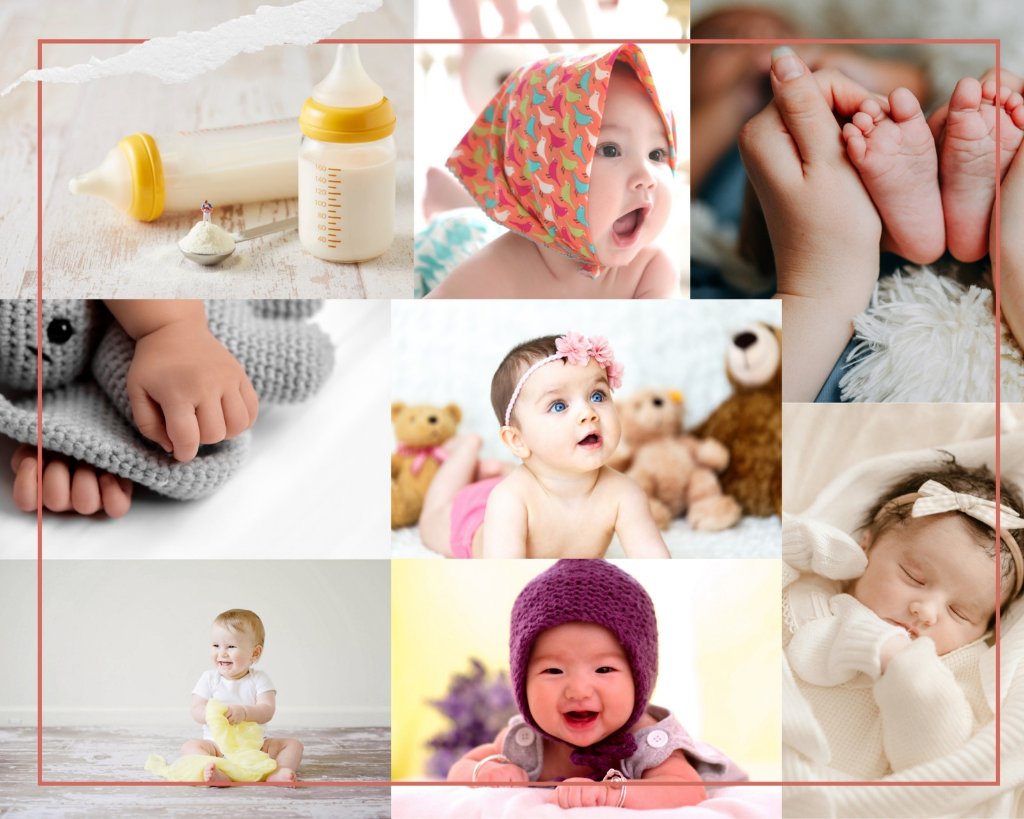 Bébé avec chapeau coloré