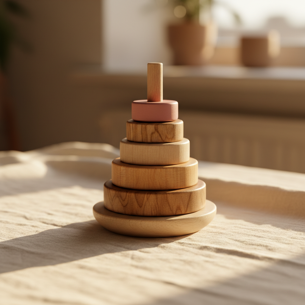 Pyramide d'Anneaux en Bois