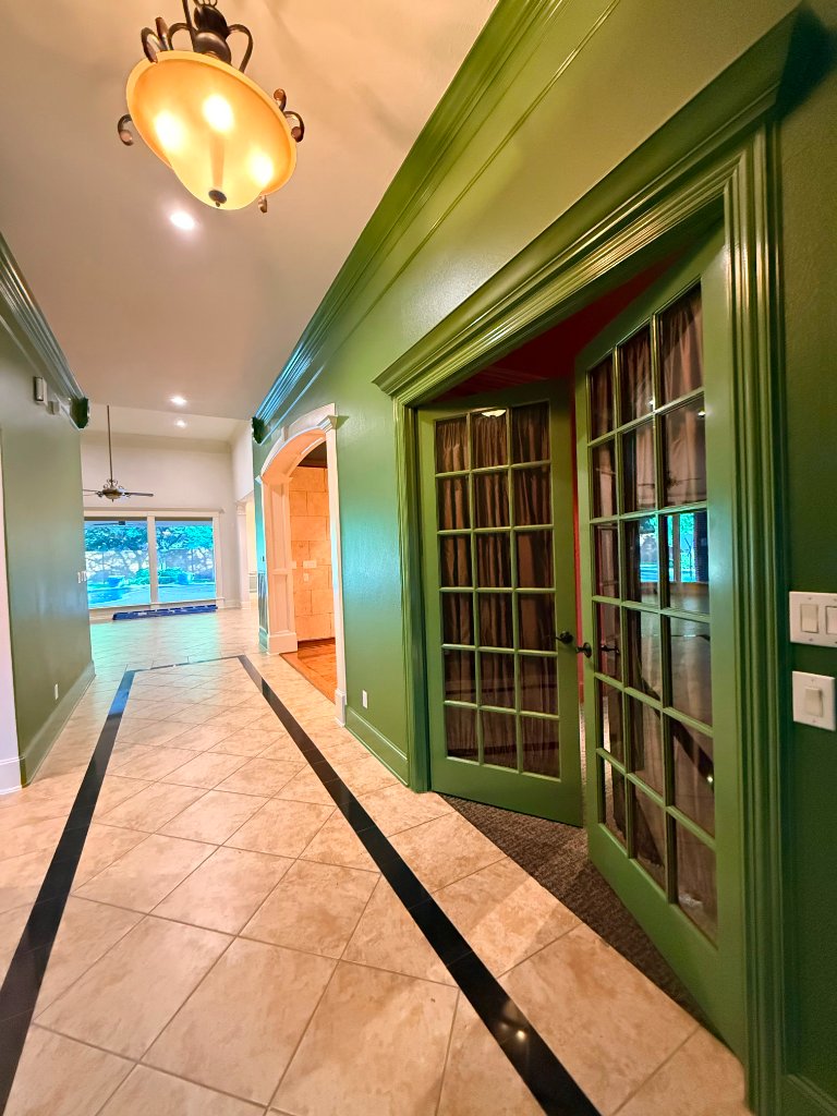 Green Gallery Hallway