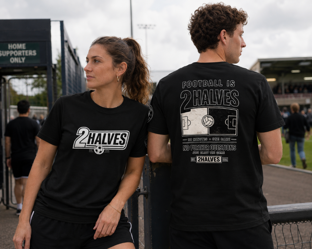 2Halves Black Tee