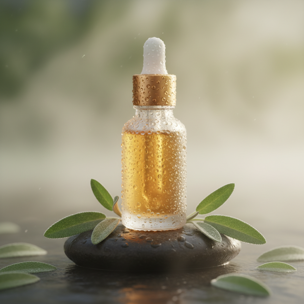 Premium skincare in natural light