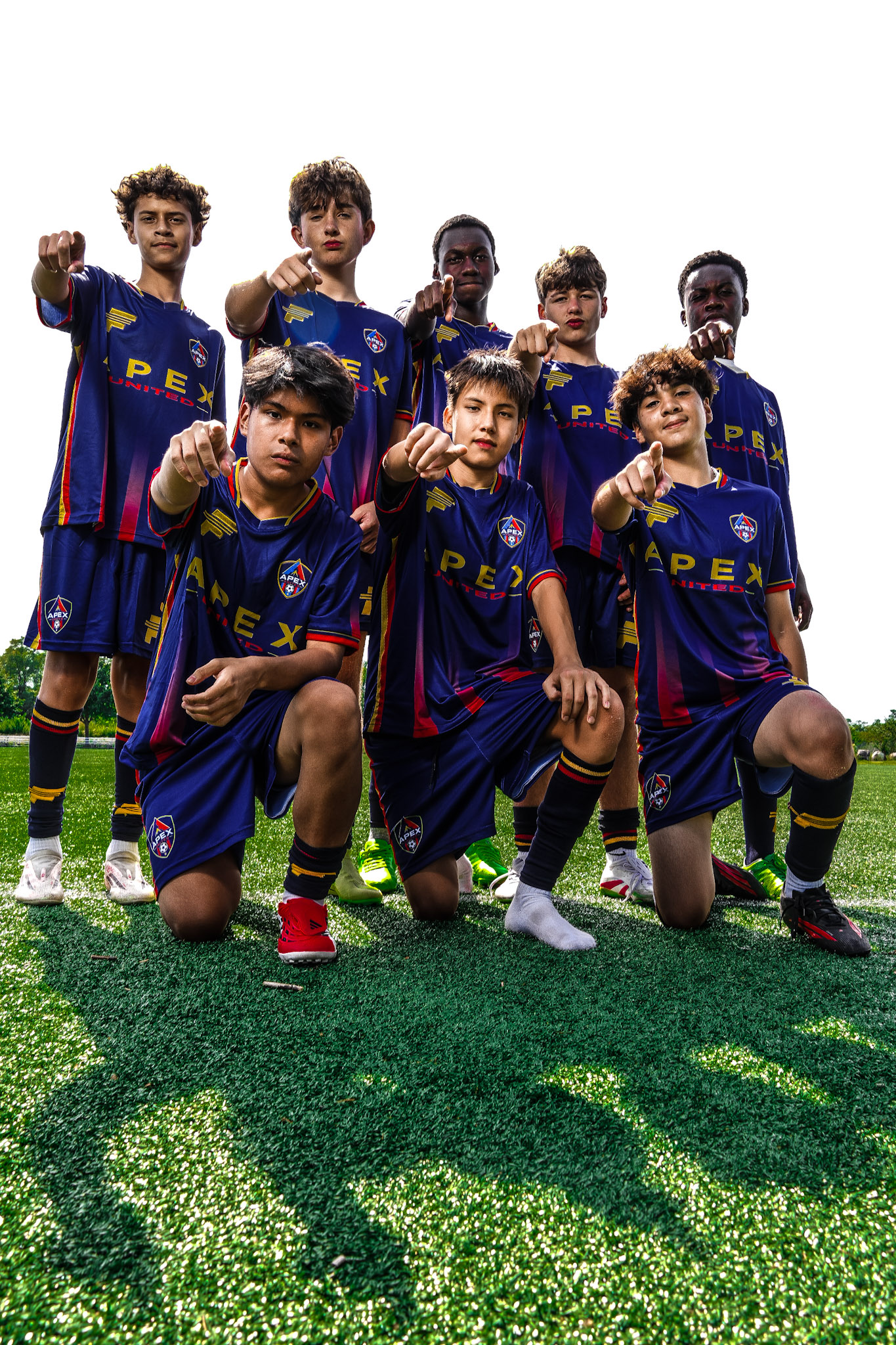 Apex United youth team in FON kits