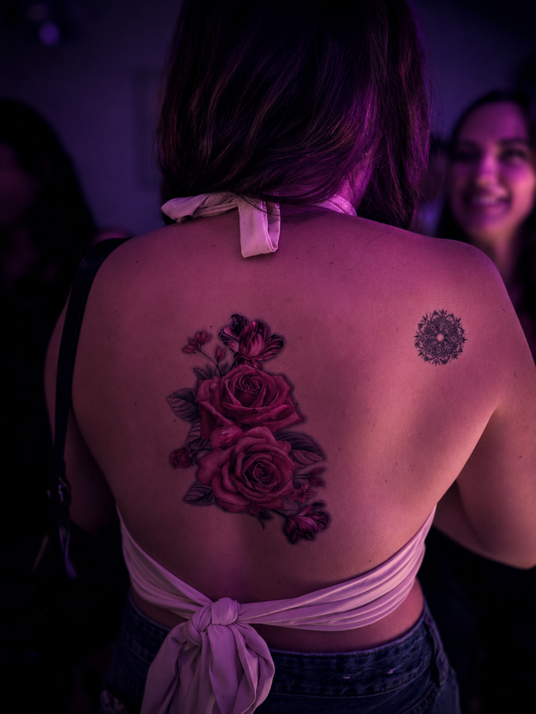 Rose back & mandala