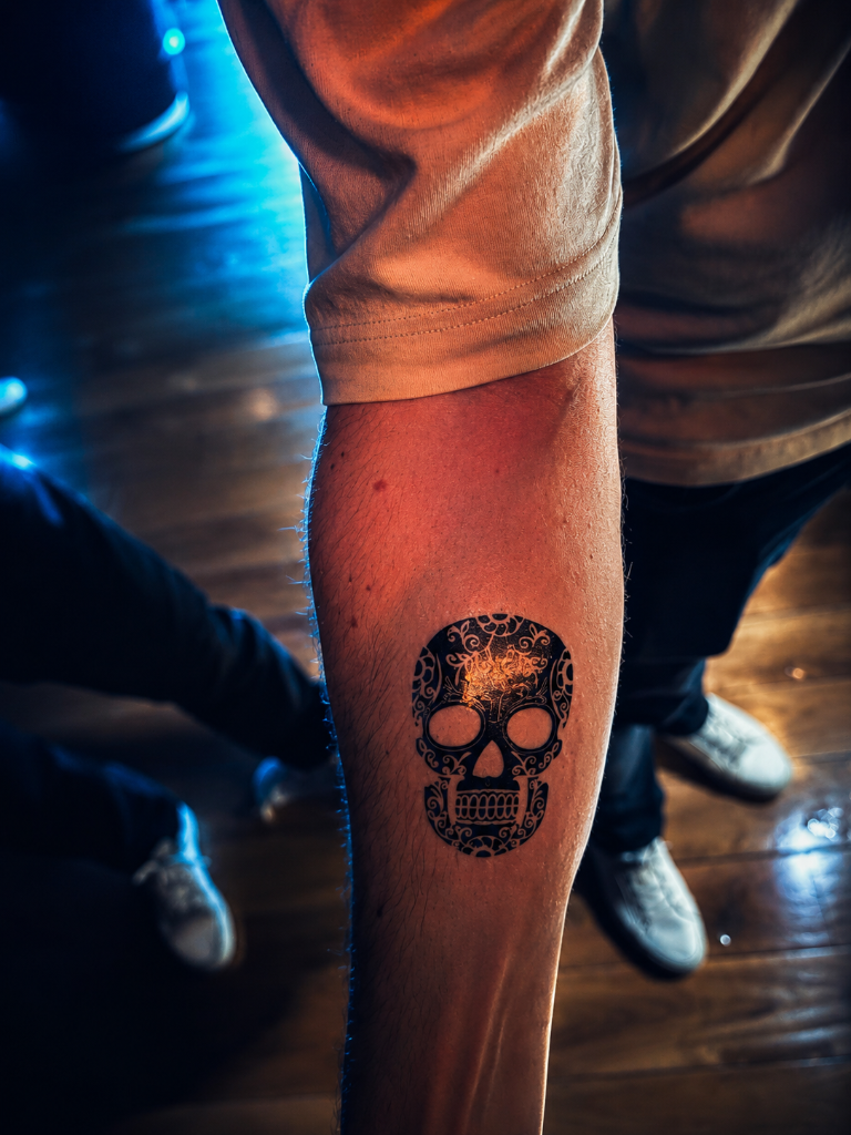 Sugar skull forearm