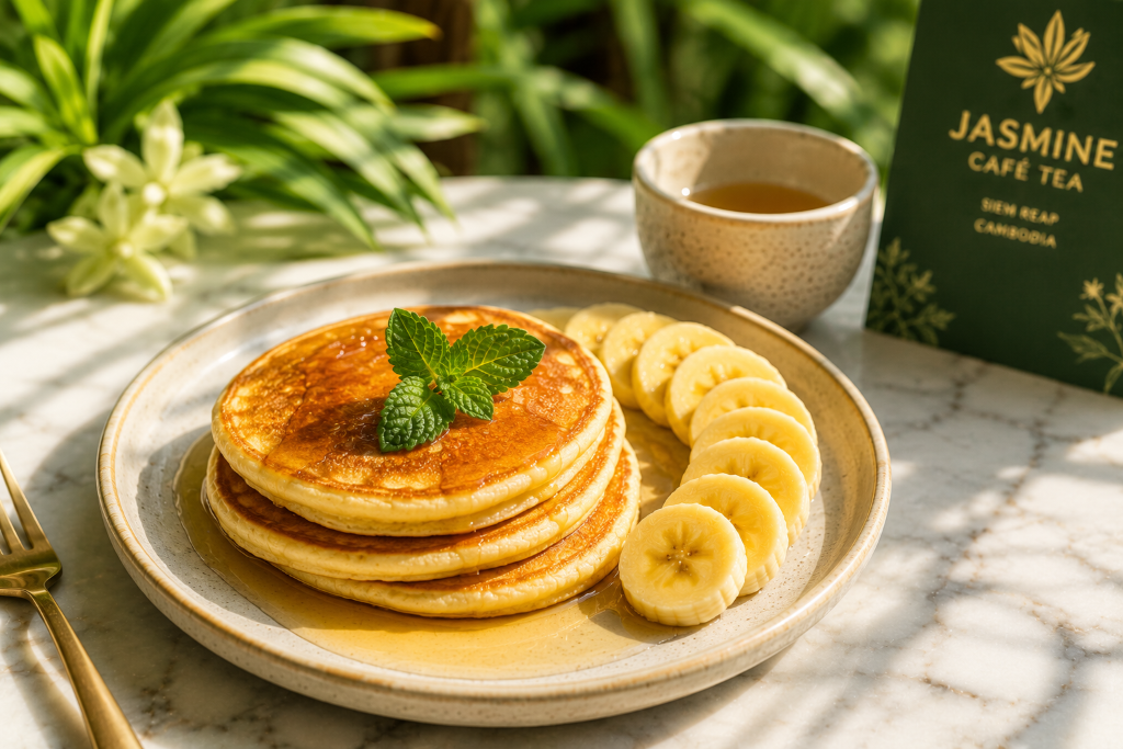 Mixed Pancakes and Yellow Banana