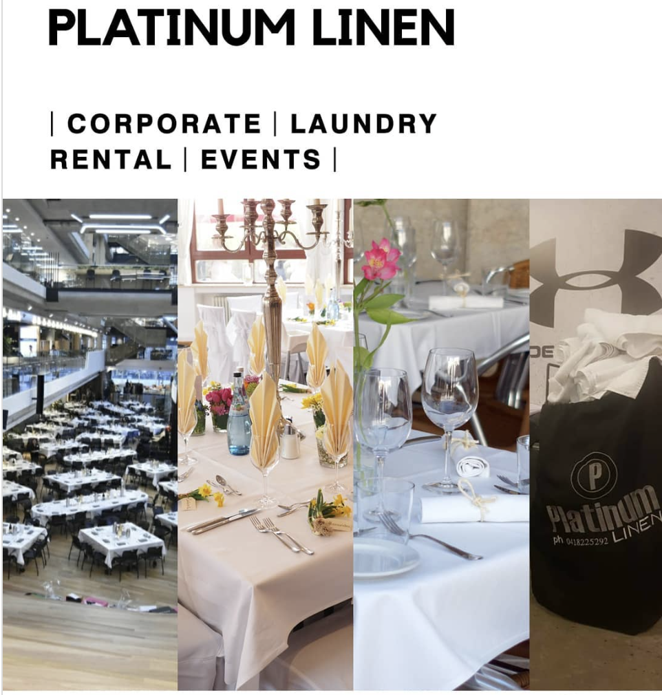 Platinum Linen service collage