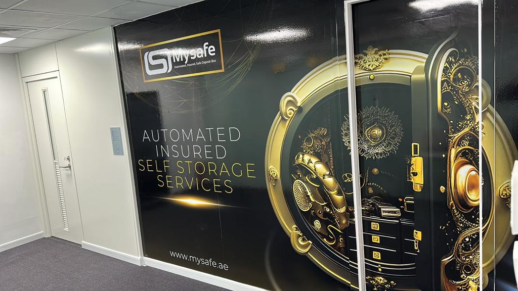 MySafe branded vault mural