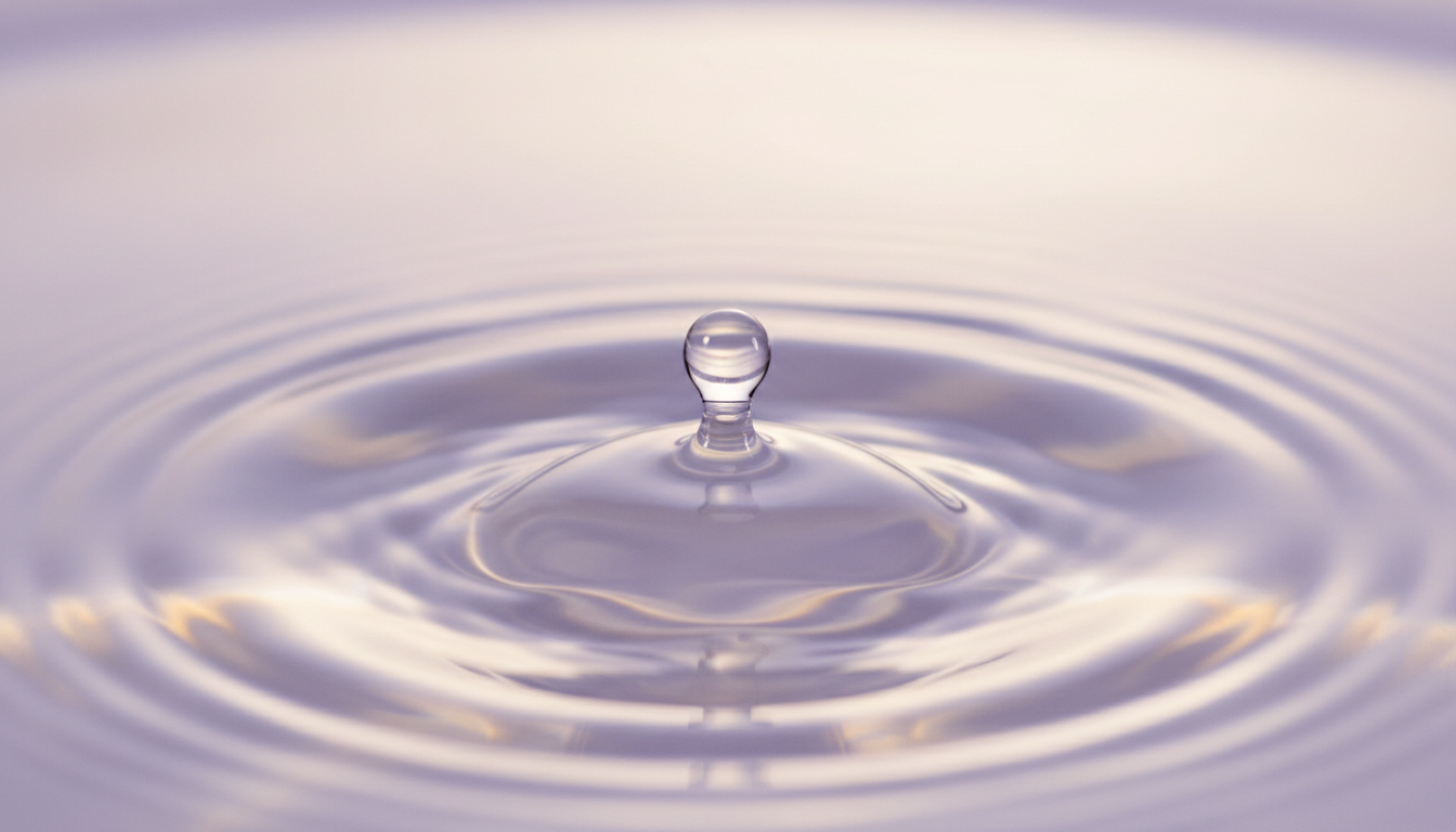 Concentric ripples in calm water symbolizing inner peace and transformation