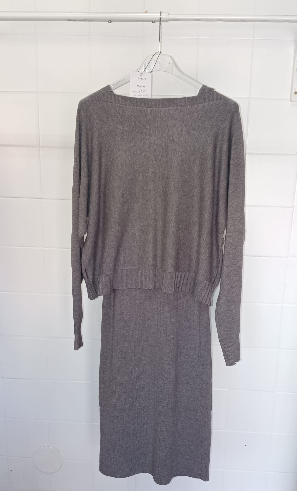 Vestido Knit Gris