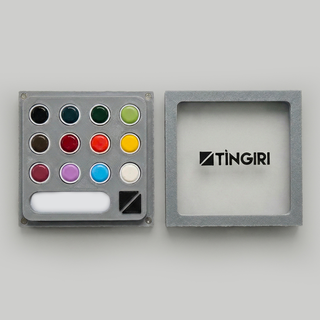 Maxi Tingiri con cover trasparente - GRIGIA – acquerello artigianale handmade Made in Sicily | Tingiri