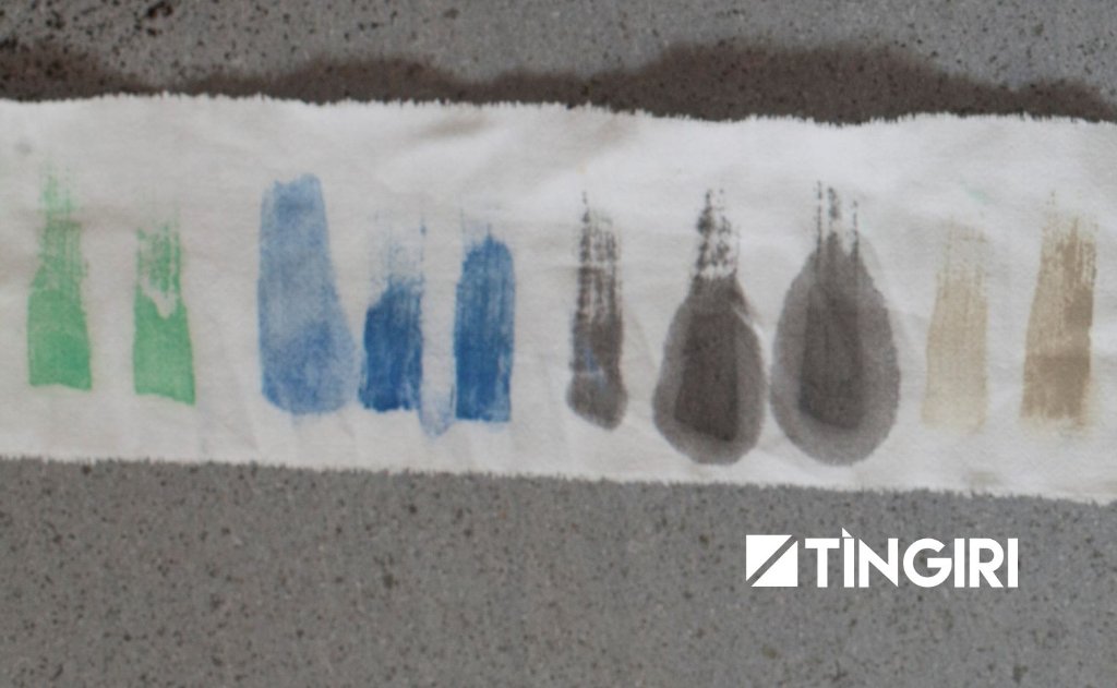 Striscia di test acquerelli artigianali – gamma colori Tingiri