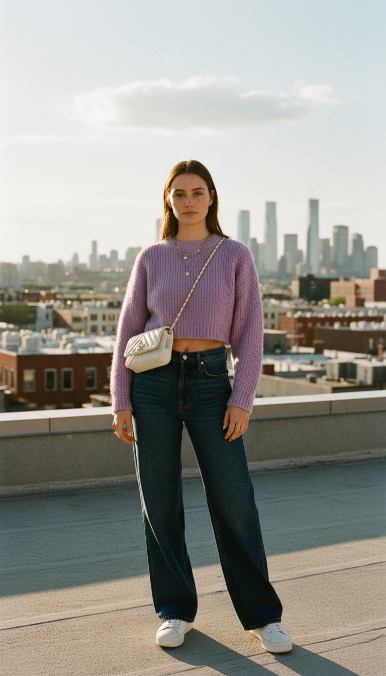 The Lavender Cropped Knit