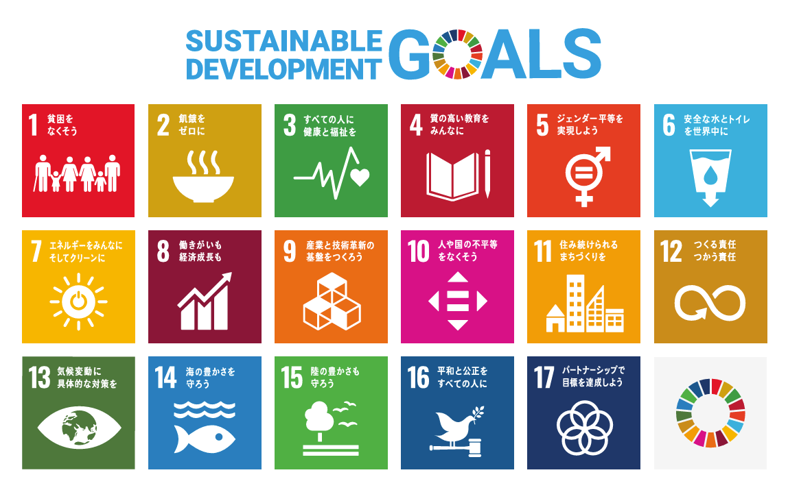 持続可能な開発目標(SDGs)17の目標一覧