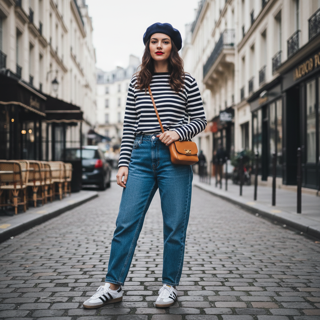 French Girl Breton Stripes