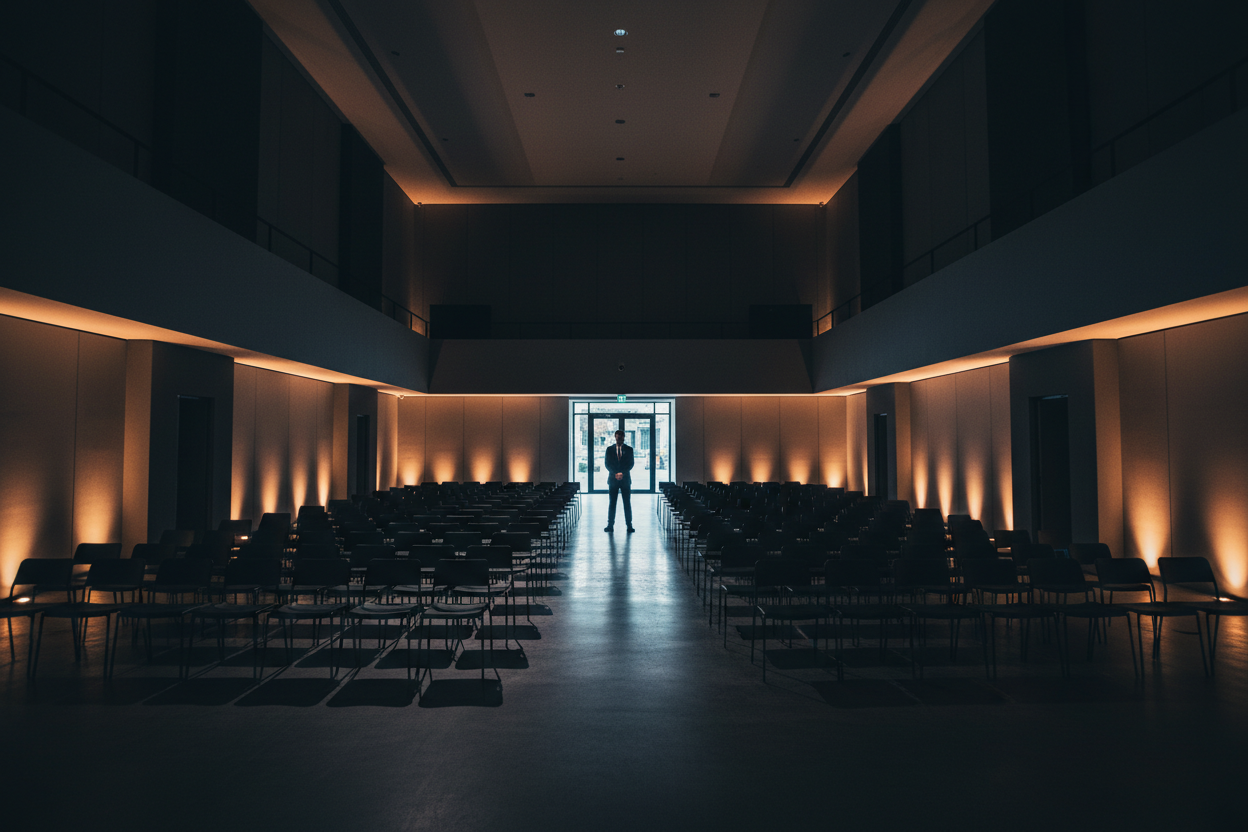High-end event venue with security professional